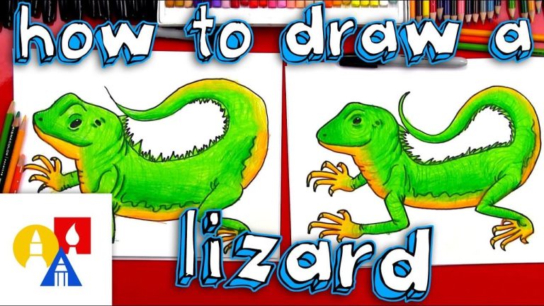 How to Draw a Cartoon Lizard