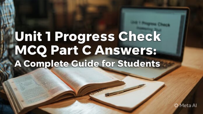 Unit 1 Progress Check MCQ Part C Answers